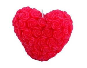 lumanare decorativa inima din trandafiri rosii rose s valentine/37520/revista/48 37520