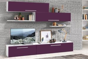 mobila living moderna marco alb violet/37253/mobila living moderna marco alb violet/37253/set mobila living 37253